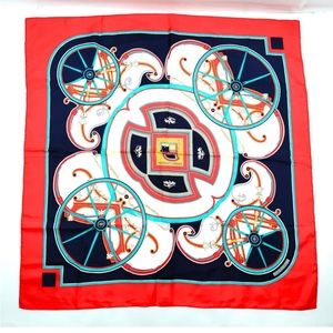 Hermes scarf  Carre 90   Reds Silk 100%